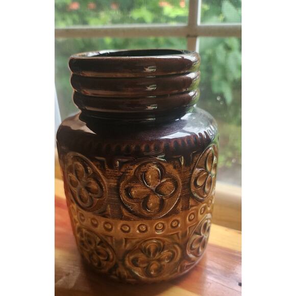 Scheurich Keramik vase Yellow and Brown West Germany 289-15 - Picture 2 of 7